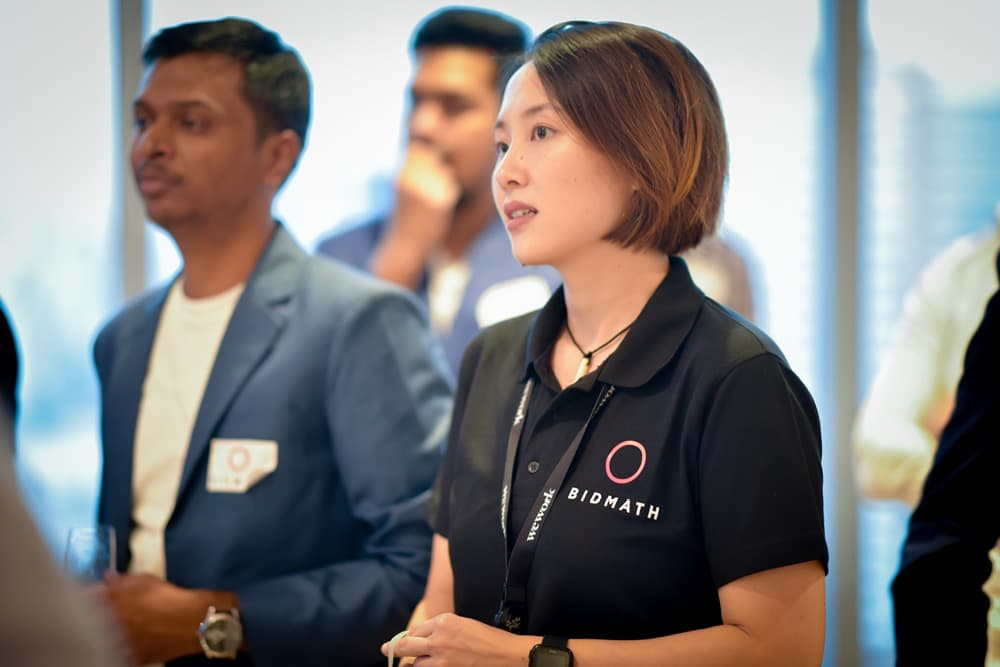 Bidmath team at the Asia launch event